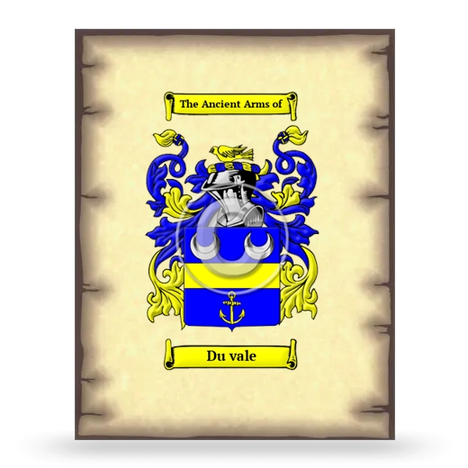 Du vale Coat of Arms Print